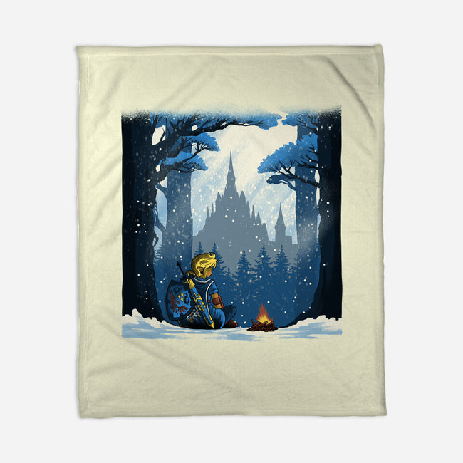 Snowy Quest-None-Fleece-Blanket-rmatix