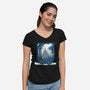Snowy Quest-Womens-V-Neck-Tee-rmatix