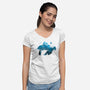 Dark Side Of The Winter-Womens-V-Neck-Tee-kharmazero