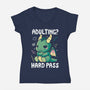 Adulting Hard Pass-Womens-V-Neck-Tee-Vallina84