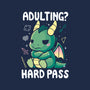 Adulting Hard Pass-Womens-Fitted-Tee-Vallina84