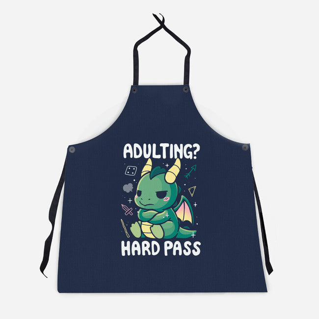 Adulting Hard Pass-Unisex-Kitchen-Apron-Vallina84