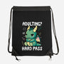Adulting Hard Pass-None-Drawstring-Bag-Vallina84