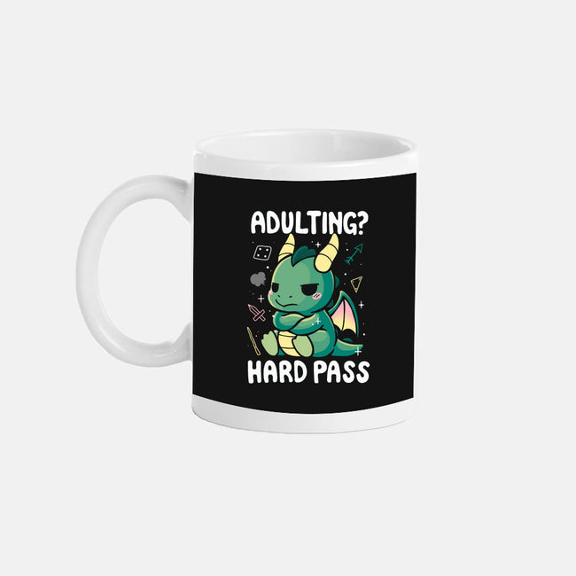 Adulting Hard Pass-None-Mug-Drinkware-Vallina84