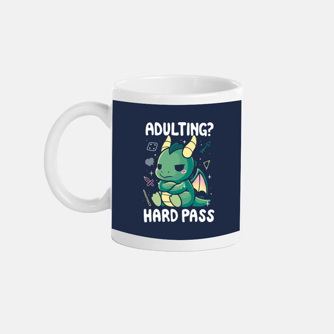 Adulting Hard Pass-None-Mug-Drinkware-Vallina84