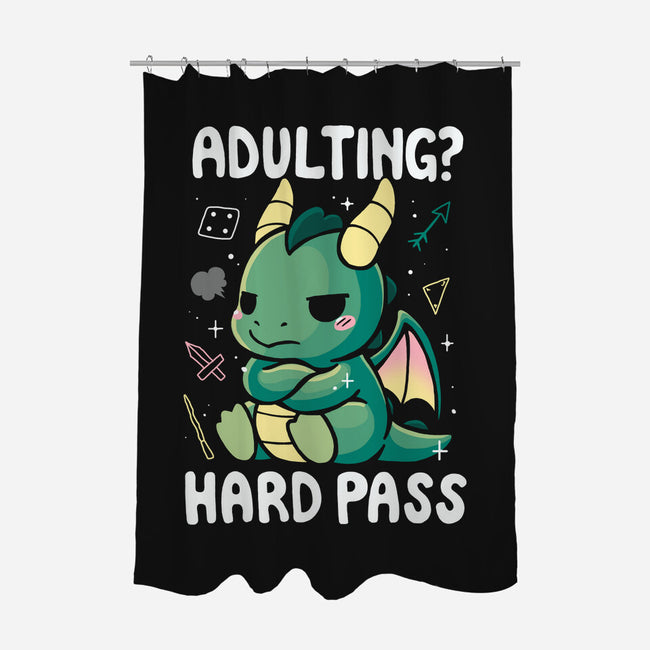 Adulting Hard Pass-None-Polyester-Shower Curtain-Vallina84