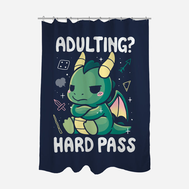 Adulting Hard Pass-None-Polyester-Shower Curtain-Vallina84