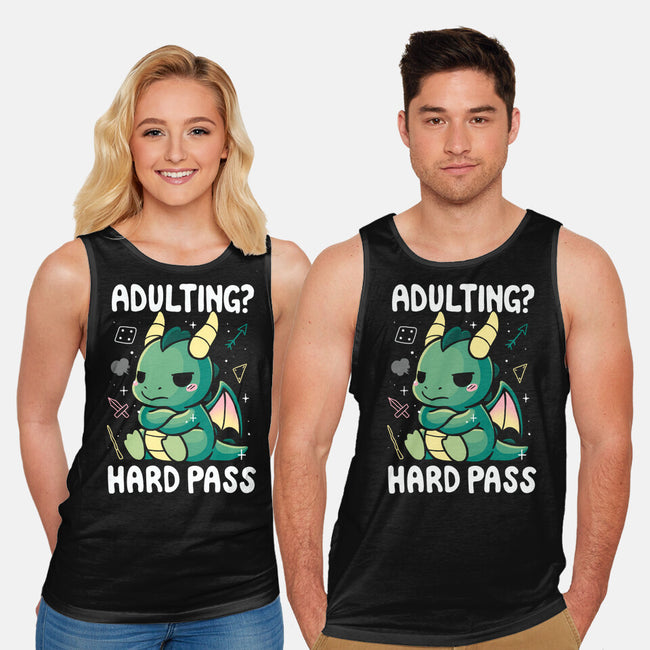 Adulting Hard Pass-Unisex-Basic-Tank-Vallina84
