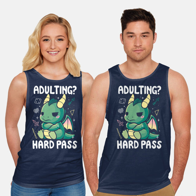 Adulting Hard Pass-Unisex-Basic-Tank-Vallina84
