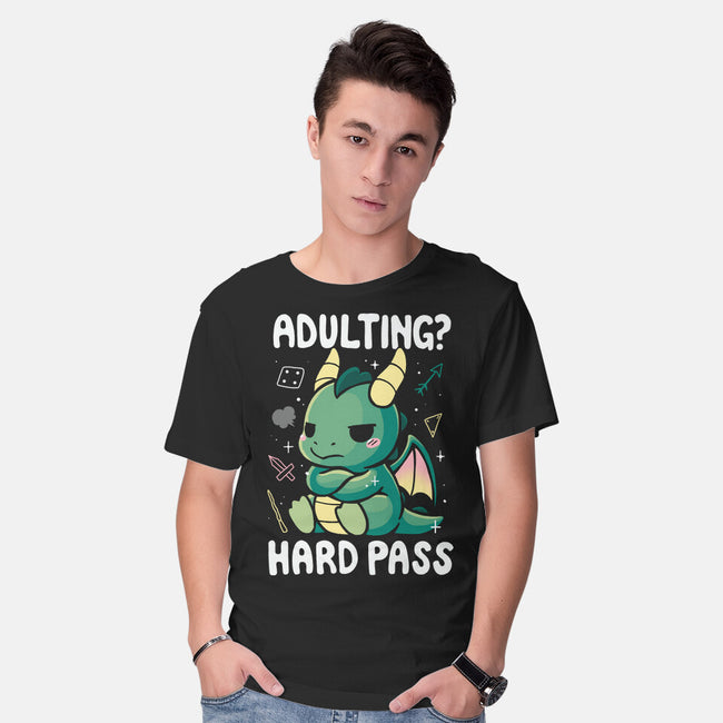 Adulting Hard Pass-Mens-Basic-Tee-Vallina84