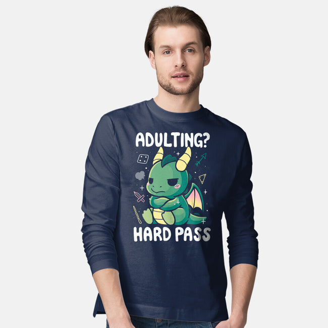 Adulting Hard Pass-Mens-Long Sleeved-Tee-Vallina84