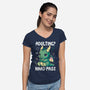 Adulting Hard Pass-Womens-V-Neck-Tee-Vallina84