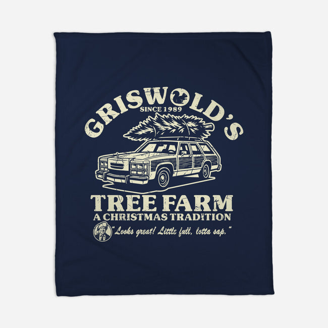 Griswold's Tree Farm-None-Fleece-Blanket-SuperEdu
