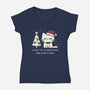I Wish You A Christmas-Womens-V-Neck-Tee-BridgeWalker