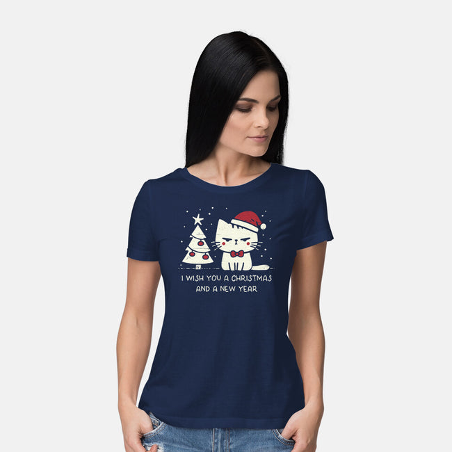 I Wish You A Christmas-Womens-Basic-Tee-BridgeWalker