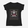 Pharloom Ugly Sweater-Womens-V-Neck-Tee-LAGELANTEE
