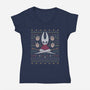 Pharloom Ugly Sweater-Womens-V-Neck-Tee-LAGELANTEE