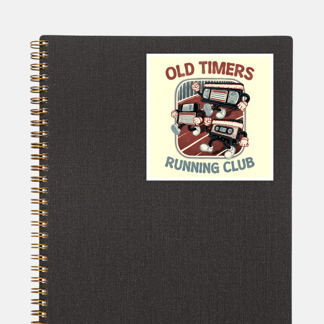 Old Timers Running Club-None-Glossy-Sticker-glitchygorilla