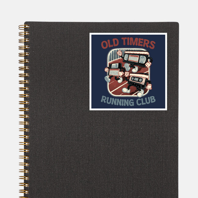 Old Timers Running Club-None-Glossy-Sticker-glitchygorilla