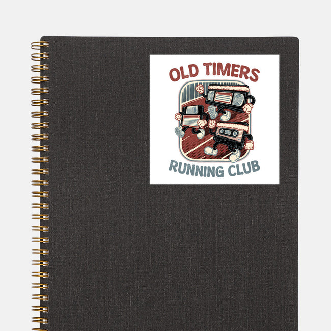 Old Timers Running Club-None-Glossy-Sticker-glitchygorilla