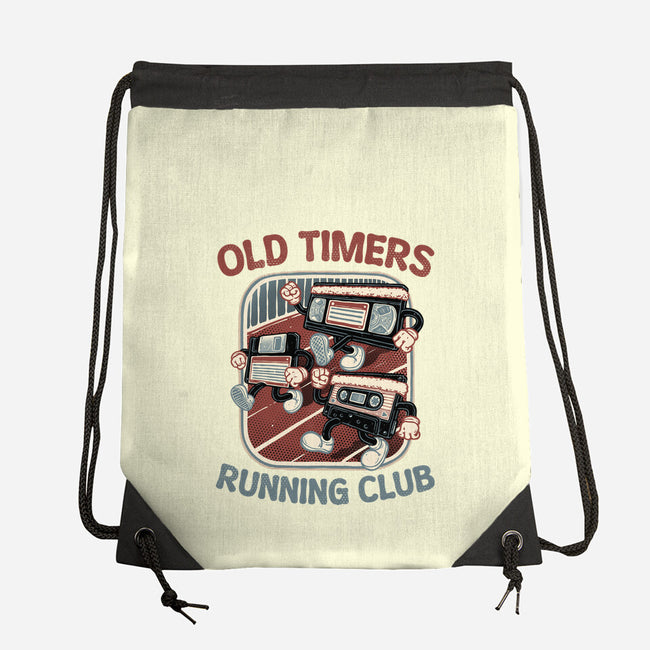 Old Timers Running Club-None-Drawstring-Bag-glitchygorilla