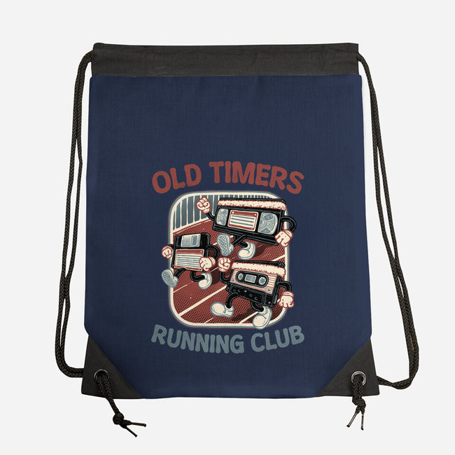 Old Timers Running Club-None-Drawstring-Bag-glitchygorilla