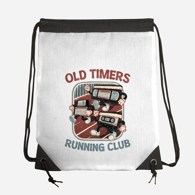 Old Timers Running Club-None-Drawstring-Bag-glitchygorilla