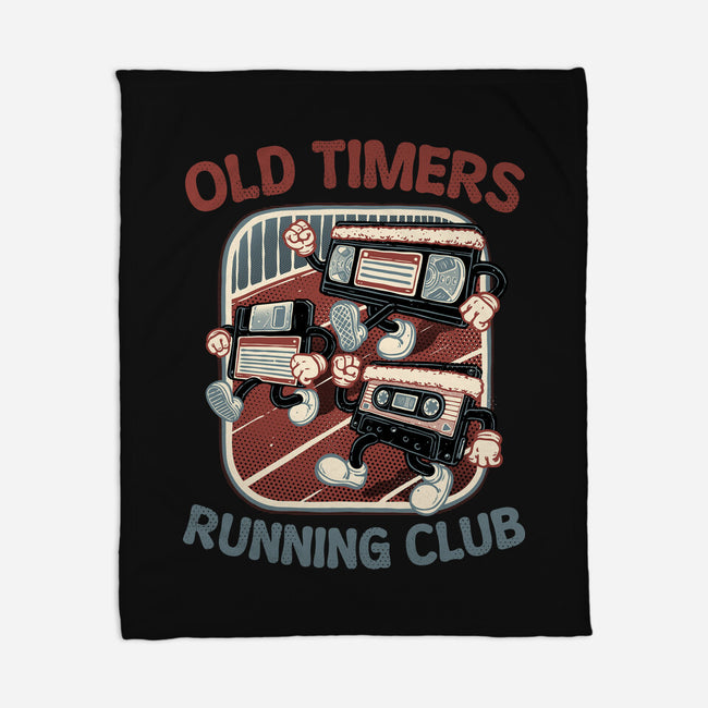 Old Timers Running Club-None-Fleece-Blanket-glitchygorilla