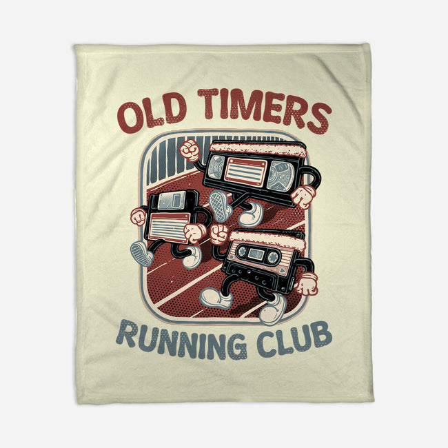 Old Timers Running Club-None-Fleece-Blanket-glitchygorilla