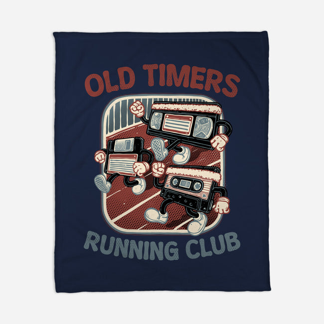 Old Timers Running Club-None-Fleece-Blanket-glitchygorilla