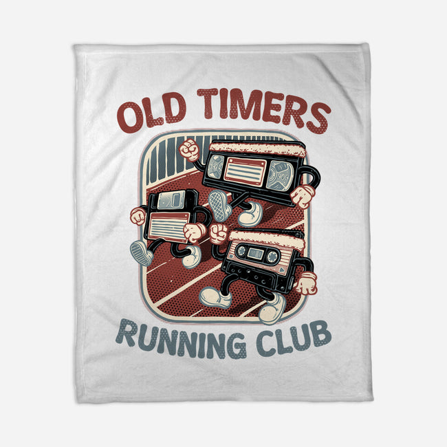 Old Timers Running Club-None-Fleece-Blanket-glitchygorilla