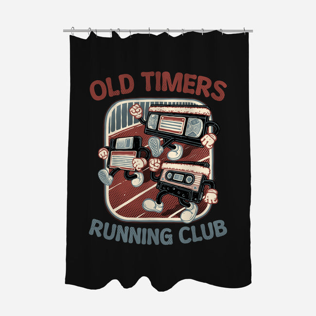 Old Timers Running Club-None-Polyester-Shower Curtain-glitchygorilla