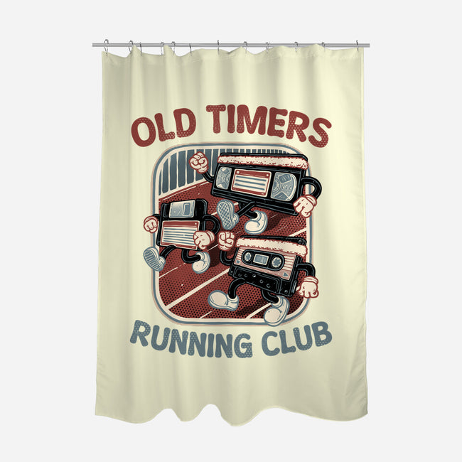 Old Timers Running Club-None-Polyester-Shower Curtain-glitchygorilla
