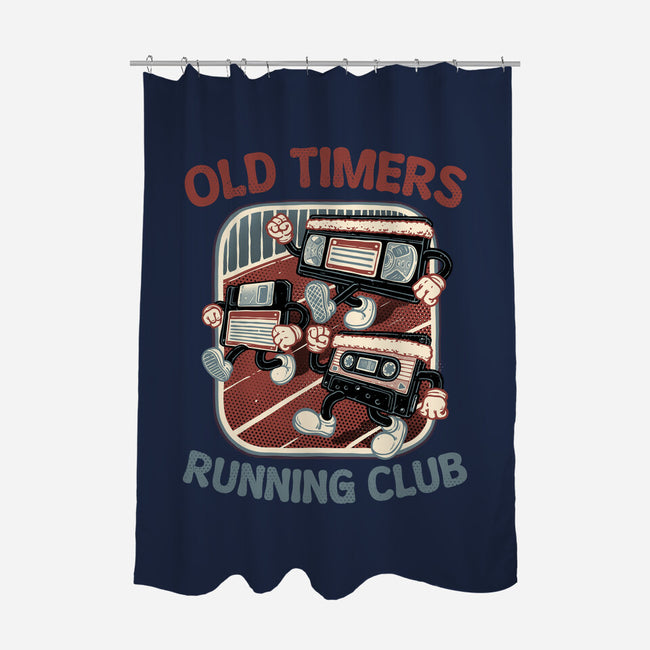 Old Timers Running Club-None-Polyester-Shower Curtain-glitchygorilla