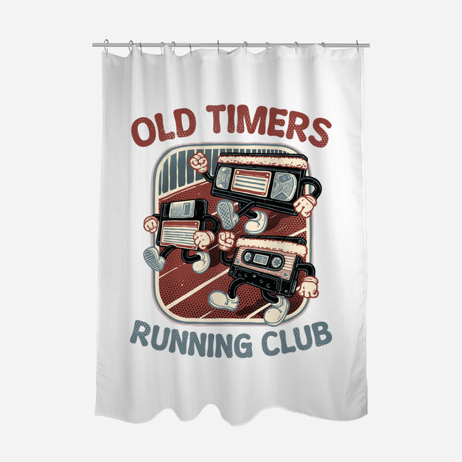 Old Timers Running Club-None-Polyester-Shower Curtain-glitchygorilla