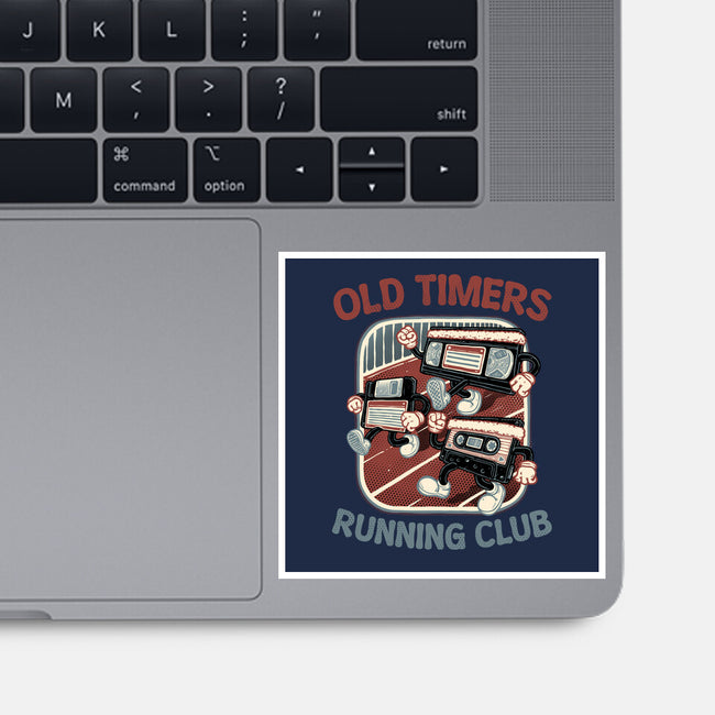 Old Timers Running Club-None-Glossy-Sticker-glitchygorilla