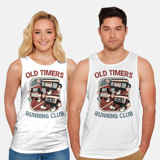 Old Timers Running Club-Unisex-Basic-Tank-glitchygorilla