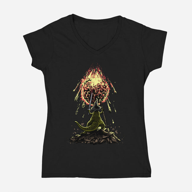 You Shall Not Impact-Womens-V-Neck-Tee-zascanauta