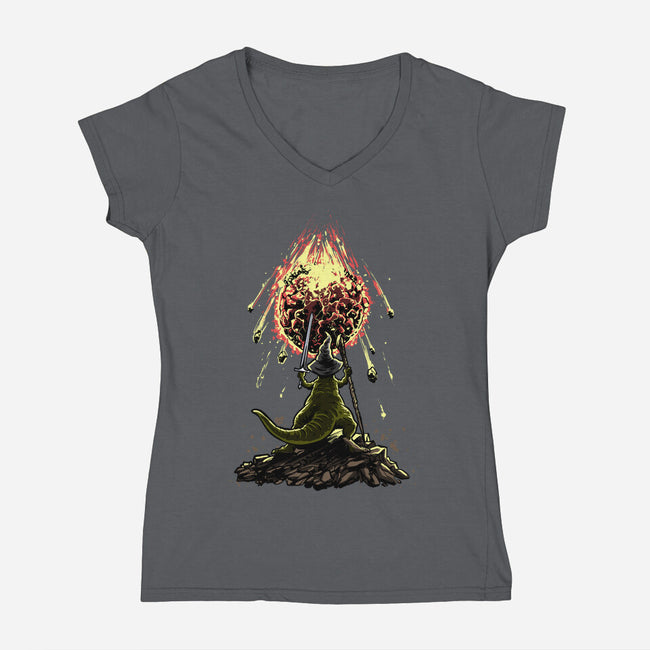 You Shall Not Impact-Womens-V-Neck-Tee-zascanauta