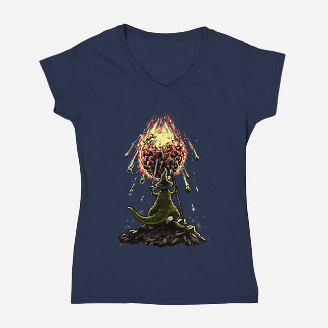 You Shall Not Impact-Womens-V-Neck-Tee-zascanauta