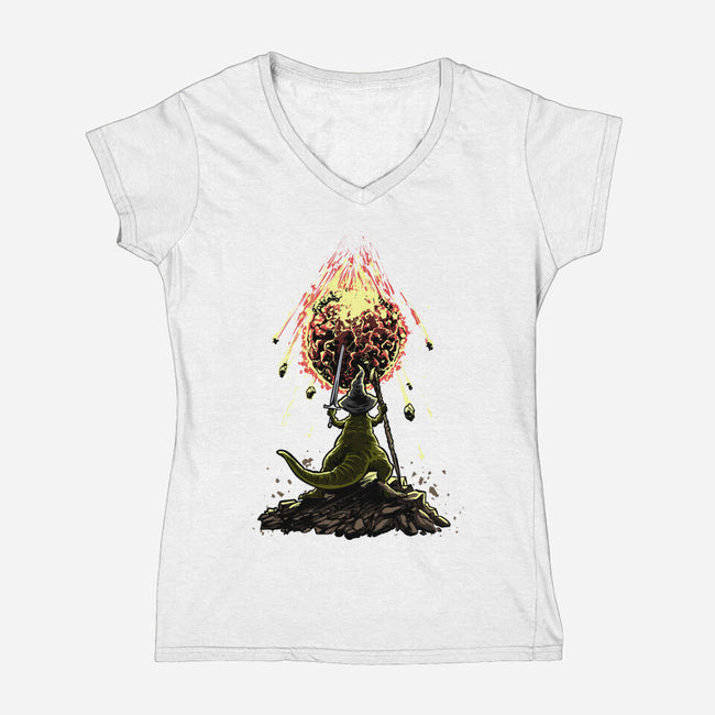 You Shall Not Impact-Womens-V-Neck-Tee-zascanauta