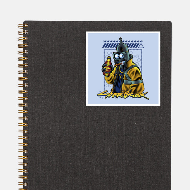 Cyberdrunk Bender-None-Glossy-Sticker-Astrobot Invention