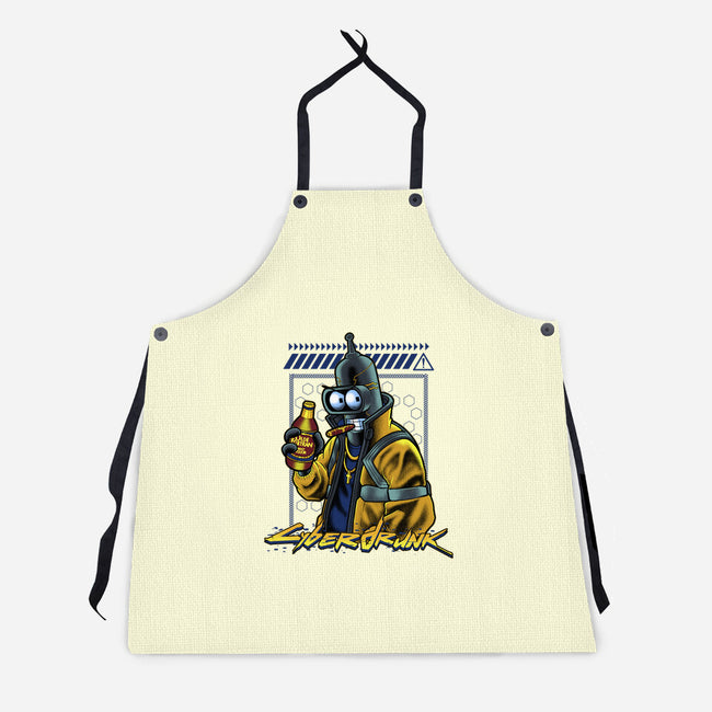 Cyberdrunk Bender-Unisex-Kitchen-Apron-Astrobot Invention