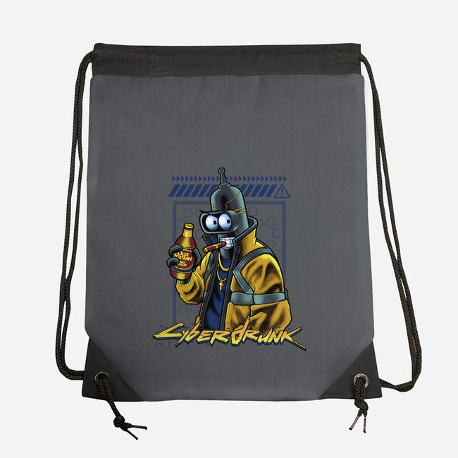 Cyberdrunk Bender-None-Drawstring-Bag-Astrobot Invention