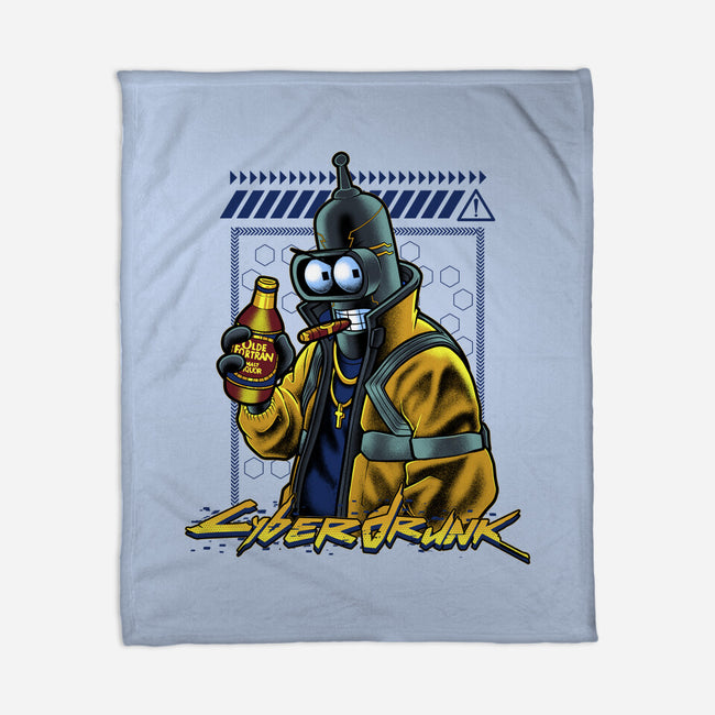 Cyberdrunk Bender-None-Fleece-Blanket-Astrobot Invention