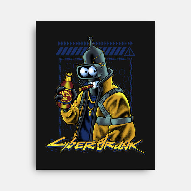 Cyberdrunk Bender-None-Stretched-Canvas-Astrobot Invention