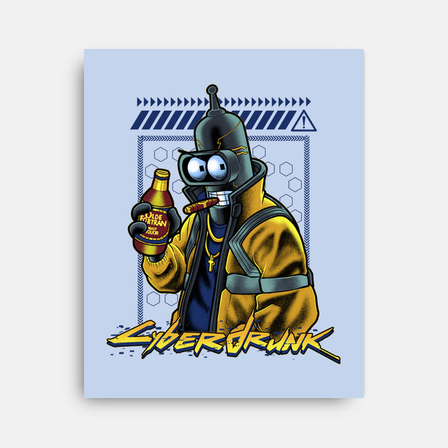 Cyberdrunk Bender-None-Stretched-Canvas-Astrobot Invention