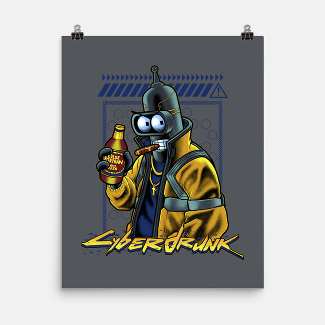 Cyberdrunk Bender-None-Matte-Poster-Astrobot Invention
