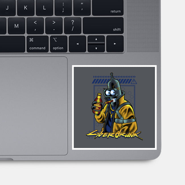 Cyberdrunk Bender-None-Glossy-Sticker-Astrobot Invention