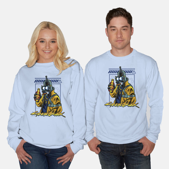 Cyberdrunk Bender-Unisex-Crew Neck-Sweatshirt-Astrobot Invention